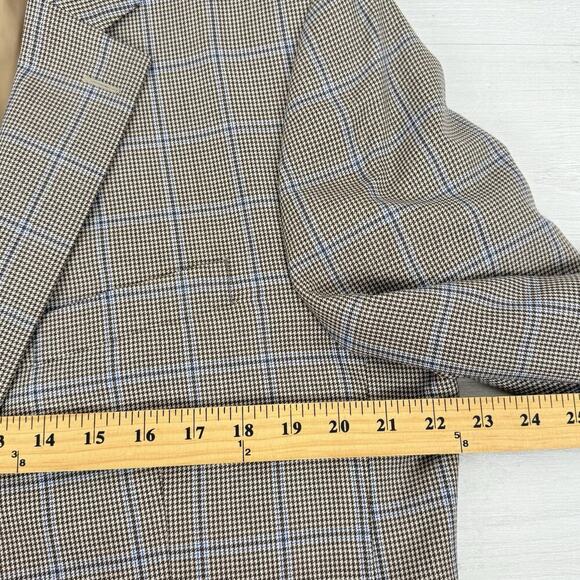 Peter Millar Crown Crafted Wool Sport Coat Blazer Men 44R Harrison Glen Plaid - Picture 14 of 16